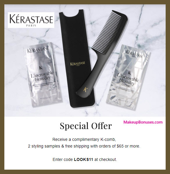 Receive a free 3-pc gift with your $65 Kérastase purchase