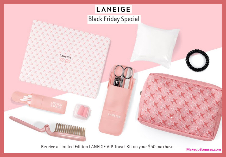 Receive a free 8-pc gift with your $50 LANEIGE purchase