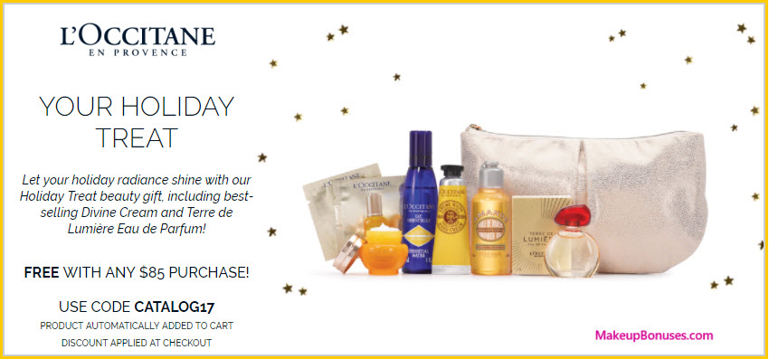 Receive a free 8-pc gift with your $85 L'Occitane purchase