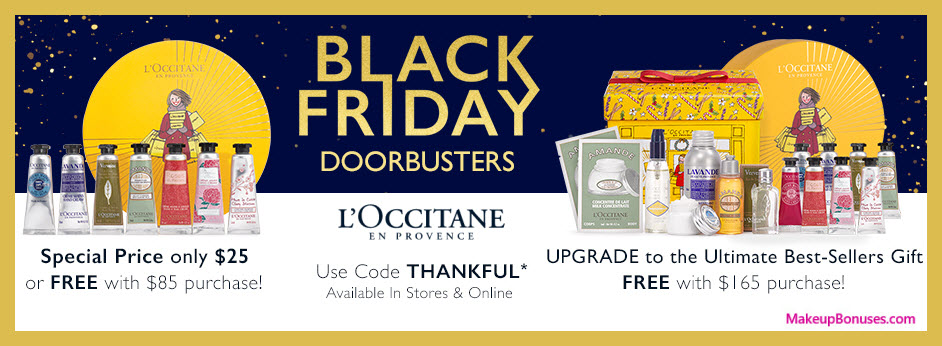 Receive a free 15-pc gift with your $165 L'Occitane purchase