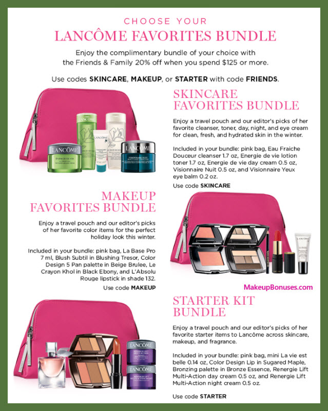 Receive a free 6-pc gift with your $125 Lancôme purchase