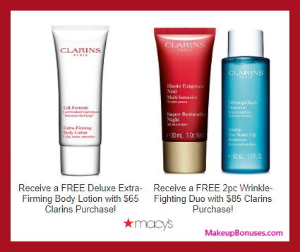 Receive a free 3-pc gift with your $85 Clarins purchase