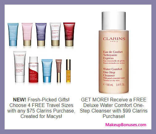 Receive your choice of 4-pc gift with your $75 Clarins purchase