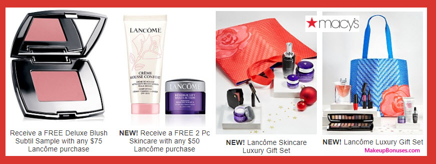 Receive a free 3-pc gift with your $75 Lancôme purchase