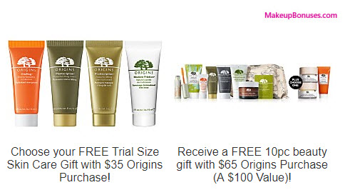 Receive a free 10-pc gift with your $65 Origins purchase
