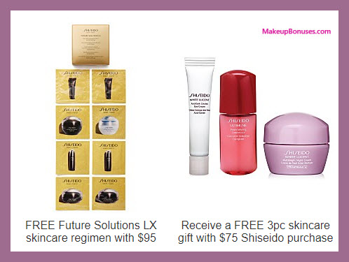 Receive a free 11-pc gift with your $95 Shiseido purchase