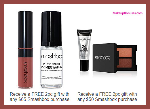 Receive a free 4-pc gift with your $65 Smashbox purchase