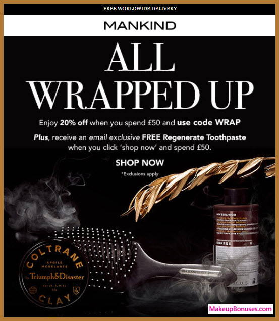 Mankind Sale - MakeupBonuses.com