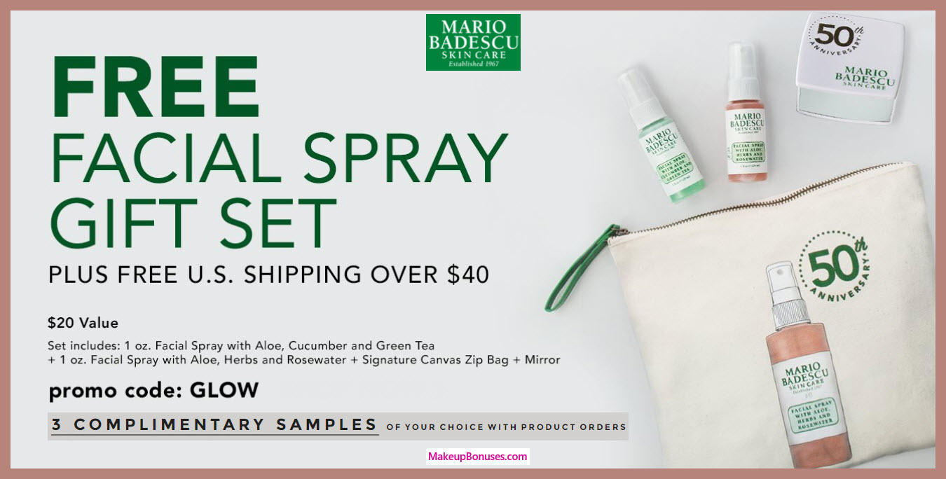 Receive a free 4-pc gift with your $40 Mario Badescu purchase