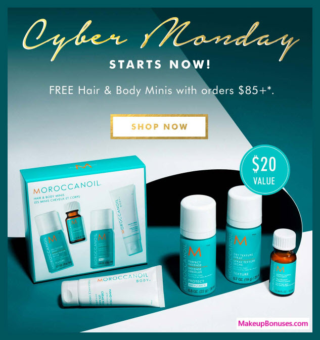 Receive a free 3-pc gift with your $85 Moroccanoil purchase