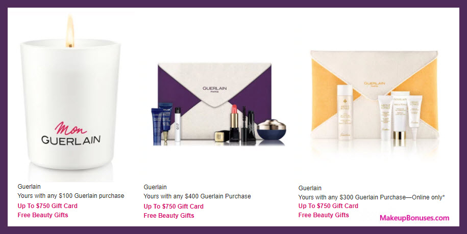 Receive a free 6-pc gift with your $300 Guerlain purchase