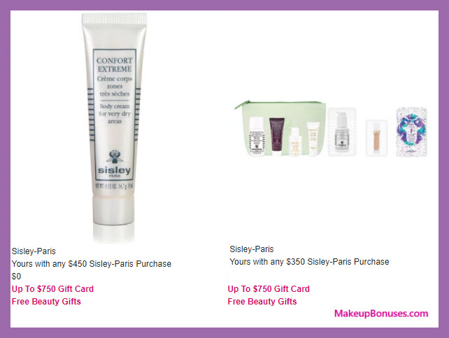 Receive a free 7-pc gift with your $350 Sisley Paris purchase