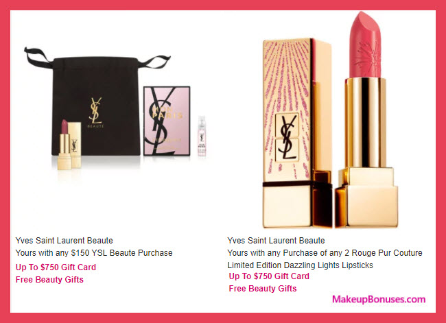 Receive a free 3-pc gift with your $150 Yves Saint Laurent purchase