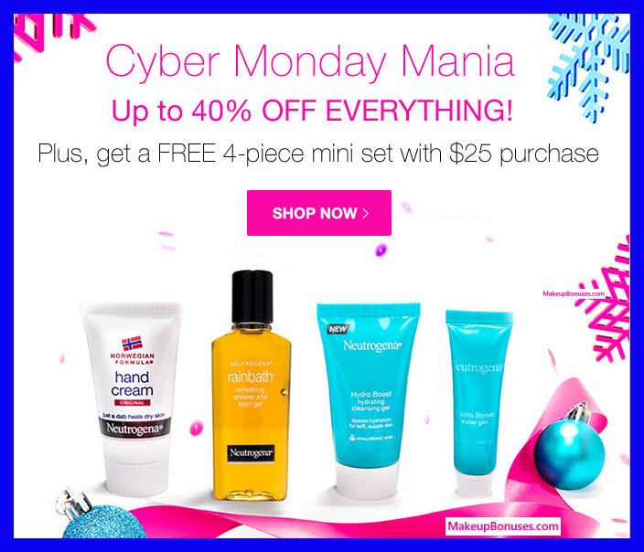 Receive a free 4-pc gift with your $25 Neutrogena purchase