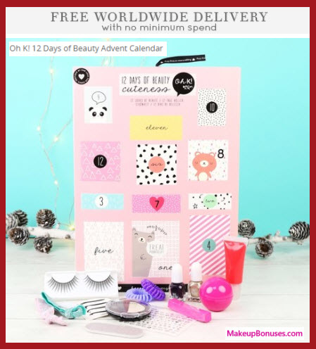 Oh K! 12 Days of Beauty Advent Calendar- MakeupBonuses.com