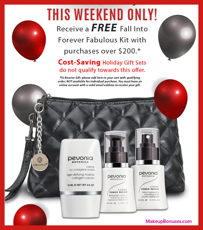 Receive a free 4-pc gift with your $200 Pevonia purchase