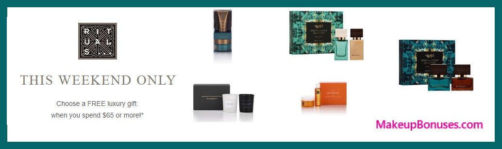 Receive your choice of 3-pc gift with your $65 Rituals purchase
