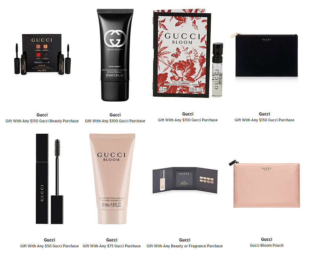 Receive a free 6-pc gift with your $150 Gucci purchase