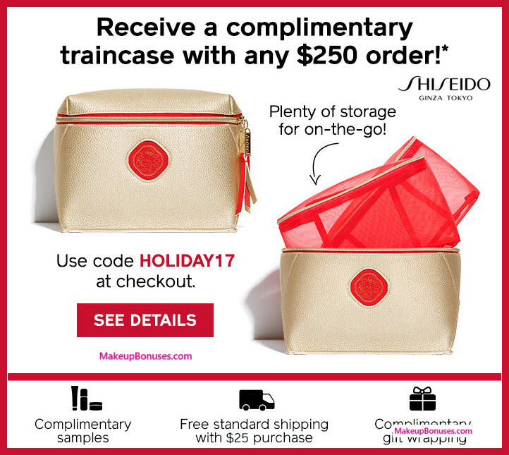 Receive a free 3-pc gift with your $250 Shiseido purchase