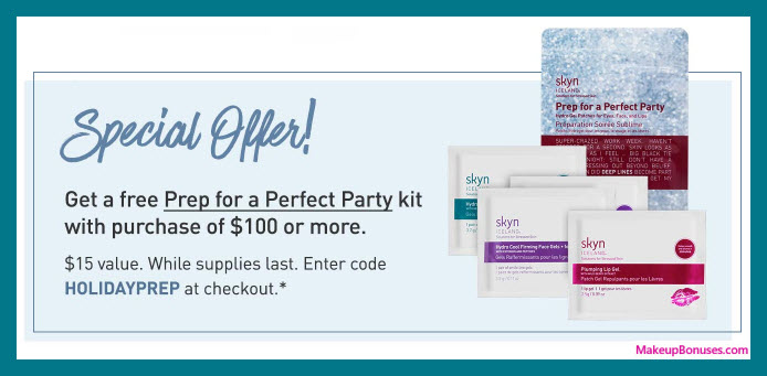 Receive a free 5-pc gift with your $100 Skyn Iceland purchase