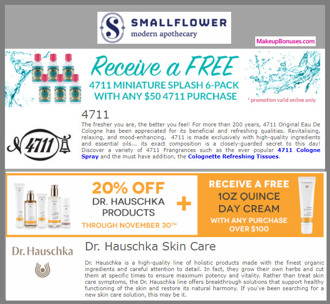 Receive a free 6-pc gift with your $50 4711 purchase