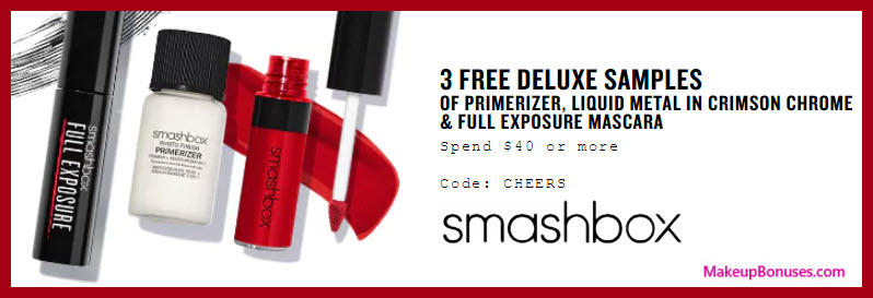 Receive a free 3-pc gift with your $40 Smashbox purchase