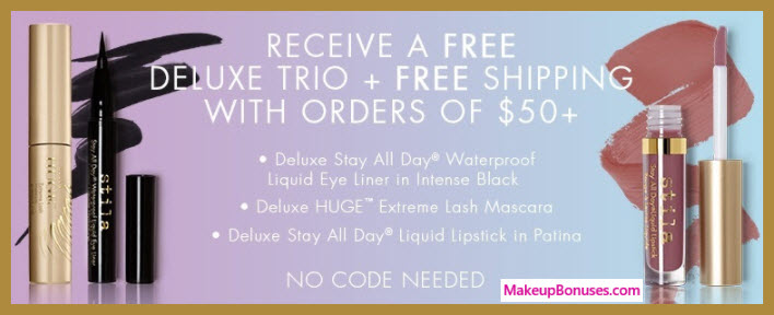 Receive a free 3-pc gift with your $50 Stila purchase