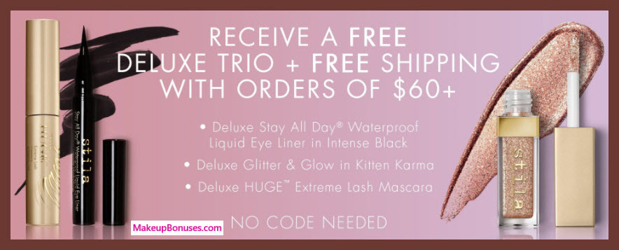 Receive a free 3-pc gift with your $60 Stila purchase