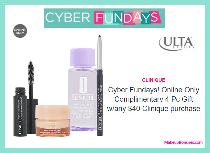 Receive a free 4-pc gift with your $40 Clinique purchase