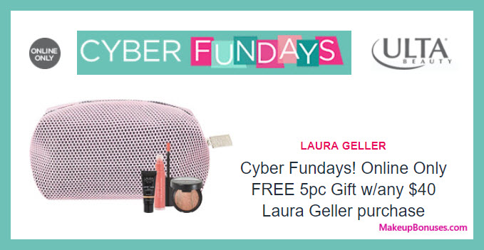 Receive a free 4-pc gift with your $40 Laura Geller purchase