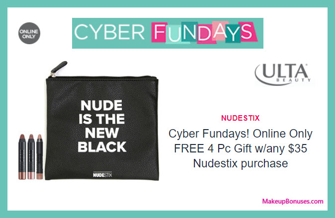 Receive a free 4-pc gift with your $35 NUDESTIX purchase