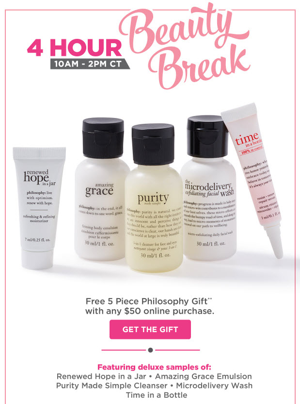 Receive a free 5-pc gift with your $50 Multi-Brand purchase