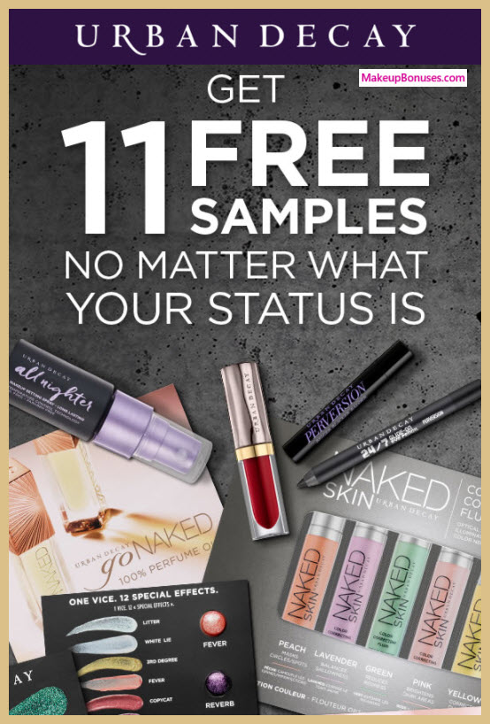 Receive a free 11-pc gift with your $55 Urban Decay purchase