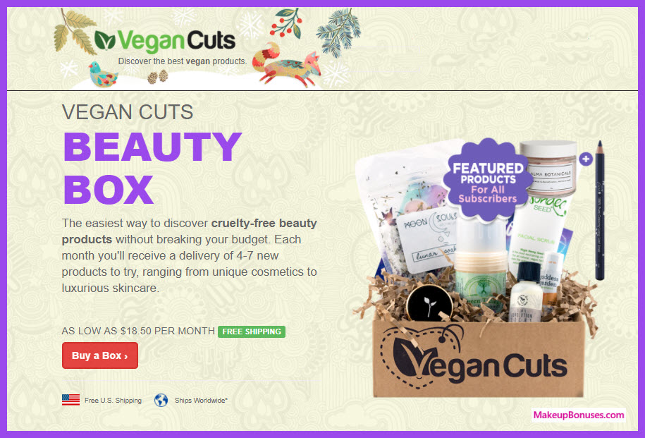Vegan Cuts Beauty Box - MakeupBonuses.com