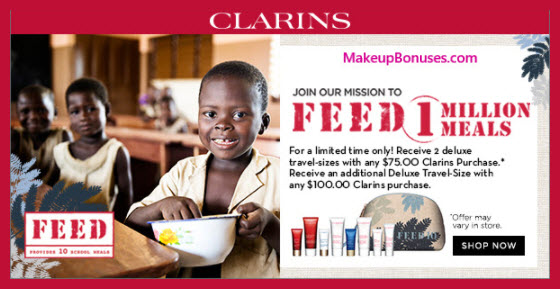 Receive your choice of 3-pc gift with your $75 Clarins purchase