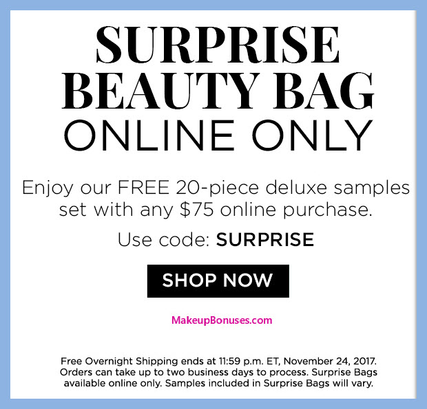 Receive a free 20-pc gift with your $75 Multi-Brand purchase