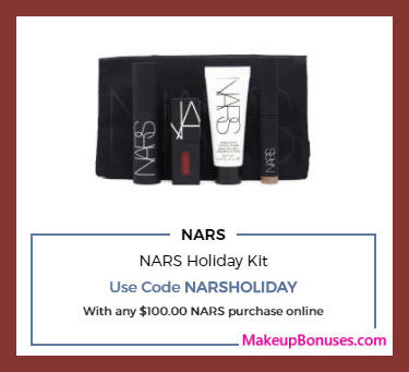 Receive a free 4-pc gift with your $100 NARS purchase