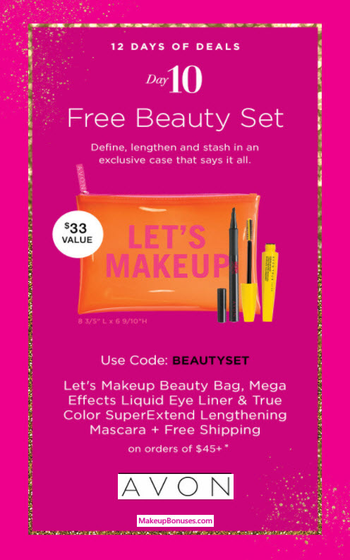 Receive a free 3-pc gift with your $45 Avon purchase