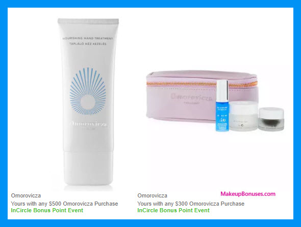Receive a free 4-pc gift with your $300 Omorovicza purchase