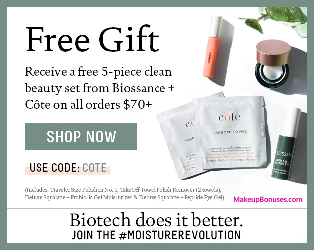 Biossance 5piece Free Bonus Gift Makeup Bonuses