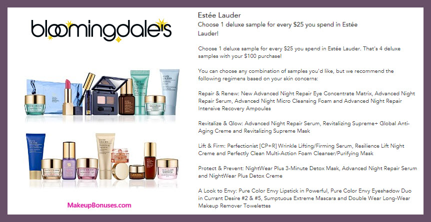 Receive your choice of 3-pc gift with your $75 Estée Lauder purchase