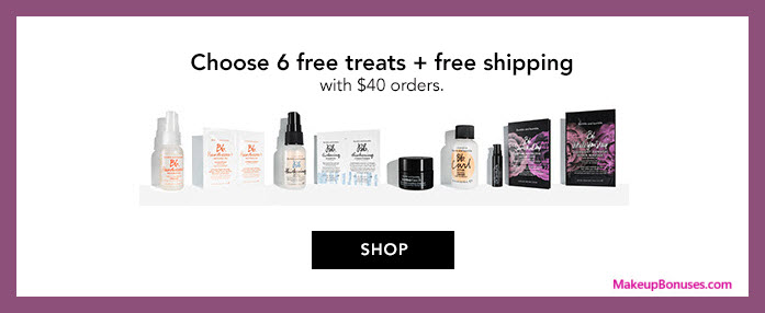 Receive a free 6-pc gift with $40 Bumble and bumble purchase