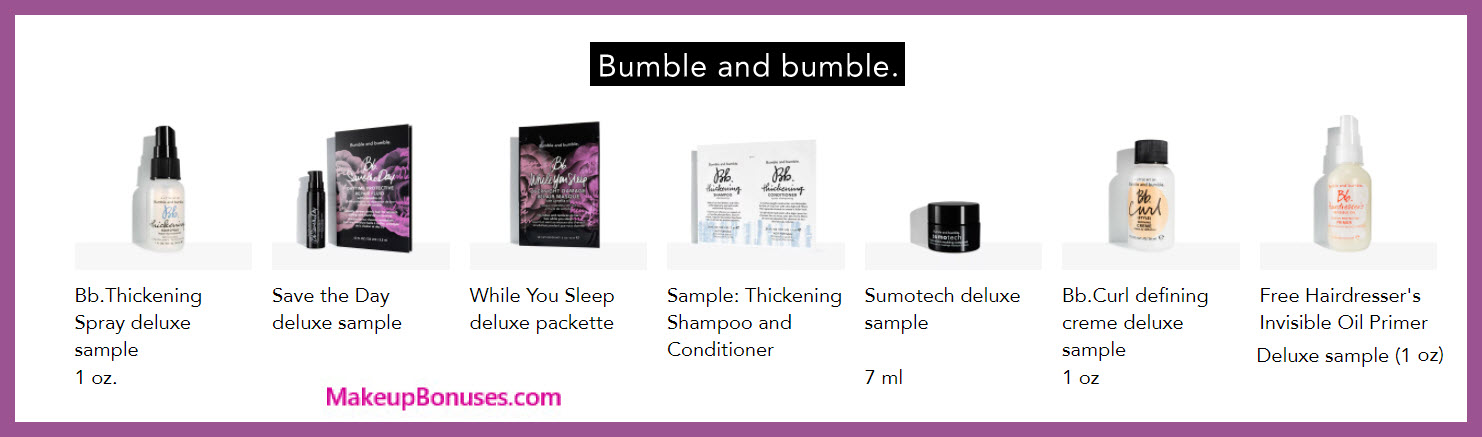 Receive your choice of 5-pc gift with $35 Bumble and bumble purchase