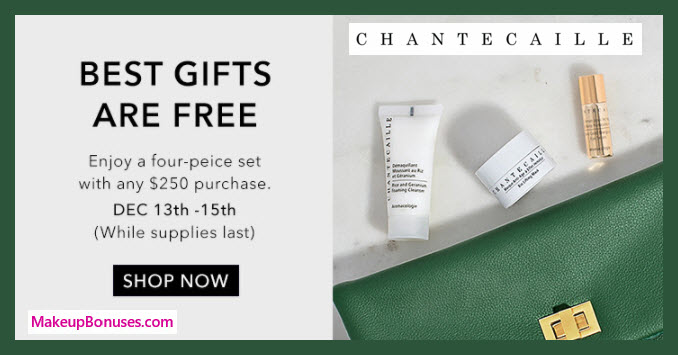 Receive a free 4-pc gift with your $250 Chantecaille purchase