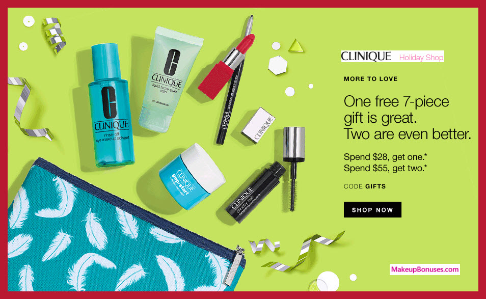 Clinique Free Bonus Gifts with Purchase Makeup Bonuses