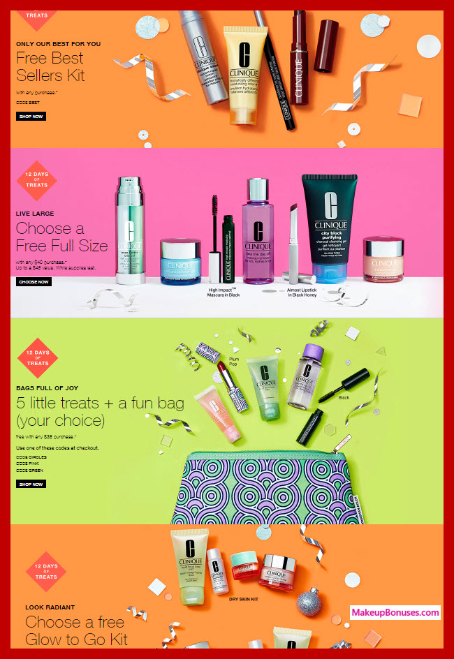 Indica Overwegen Karu Choice of Clinique Bonuses with Purchase - Makeup Bonuses