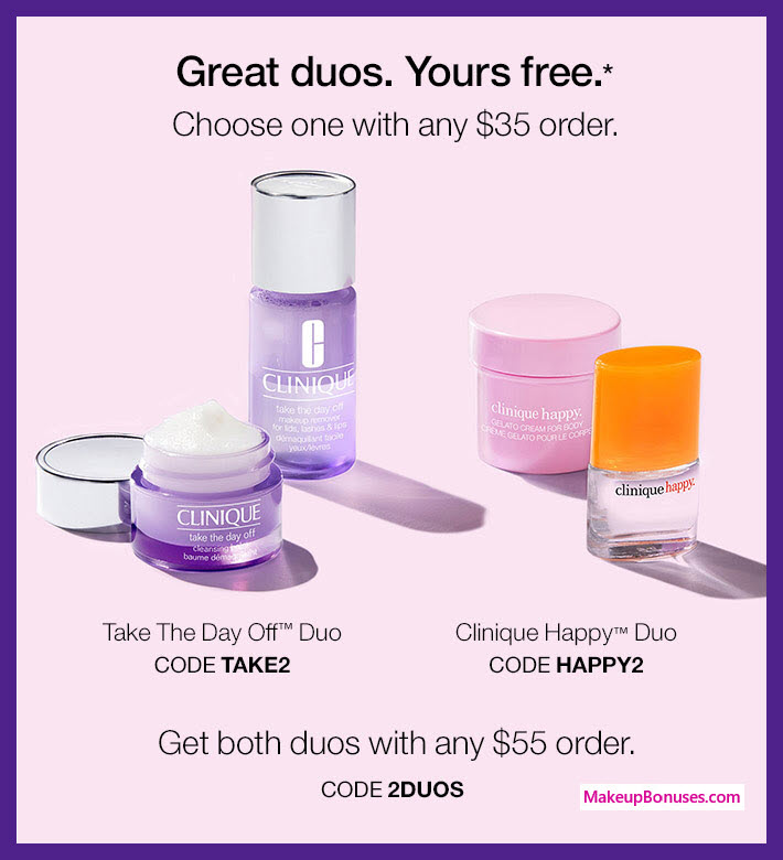 Receive a free 4-pc gift with $55 Clinique purchase