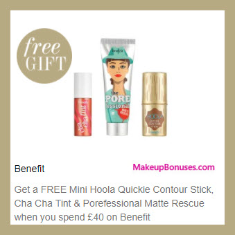 Receive a free 3-pc gift with your ~$54 (40 GBP) purchase