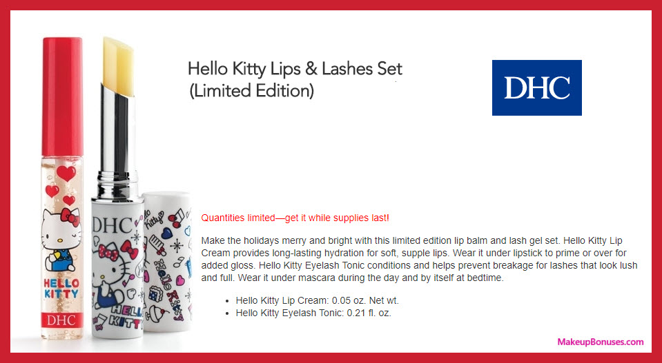 Hello Kitty Eyelash Tonic & Hello Kitty Lip Cream - MakeupBonuses.com
