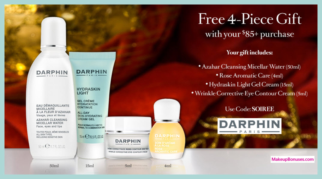 Receive a free 4-pc gift with $85 Darphin purchase